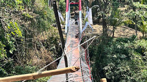 Brand New Bridge Collapses Moments After Opening Ceremony in Indonesia