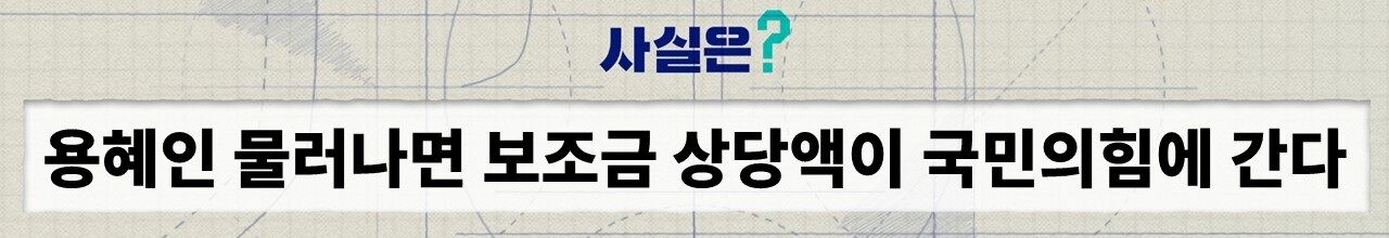 팩트체크 사실은 용혜인 정당 보조금