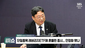 하준경 청와대 경제성장수석이 출연한 김태현의 정치쇼 방송 화면