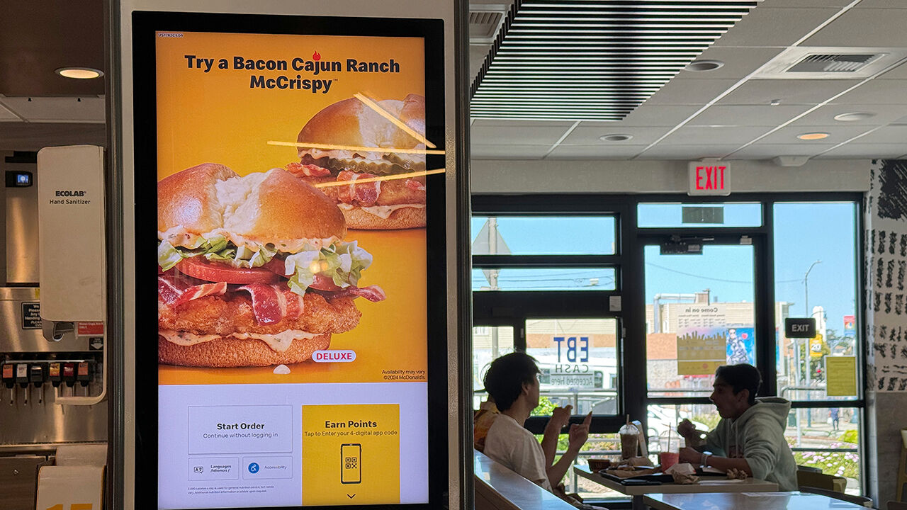 A McDonald's kiosk