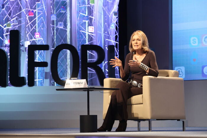 Gloria Steinem giving a keynote address at SDF 2011