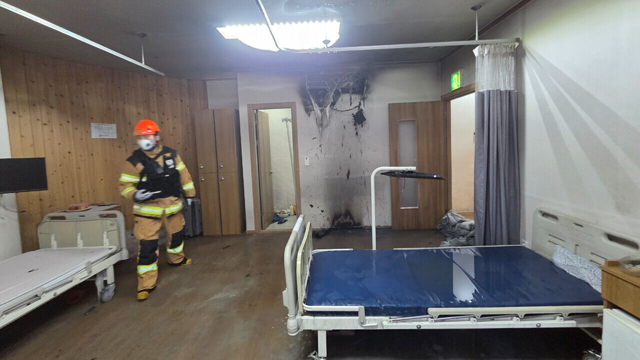 전남광주 북구 용두동 한방병원 화재 (사진=전남광주소방본부 제공)