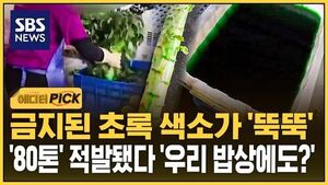 [에디터픽] 금지된 초록 색소가 '뚝뚝'..'80톤' 적발됐다 '우리 밥상에도?'