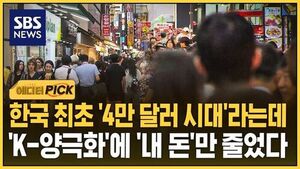 [에디터픽] 한국 최초 '4만 달러 시대'라는데..'K-양극화'에 '내 돈'만 줄었다