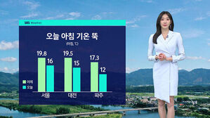 오늘 아침 기온 뚝, 주요 지역 기온 비교 그래프와 날씨 캐스터