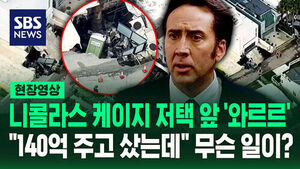 [현장영상] "140억 주고 샀는데" 니콜라스 케이지 저택 앞 '폭싹'