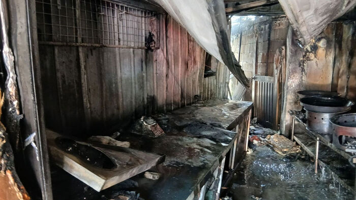 The restaurant where the fire occurred (Photo courtesy of Chungju Fire Station)