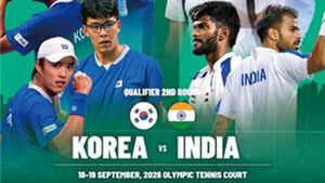2026 데이비스컵 퀄리파이어 2라운드 한국-인도전 포스터 (사진=대한테니스협회 제공, 연합뉴스)