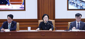  한성숙 국무총리가 16일 서울 종로구 정부서울청사에서 열린 국가정책조정회의에서 발언하고 있다.