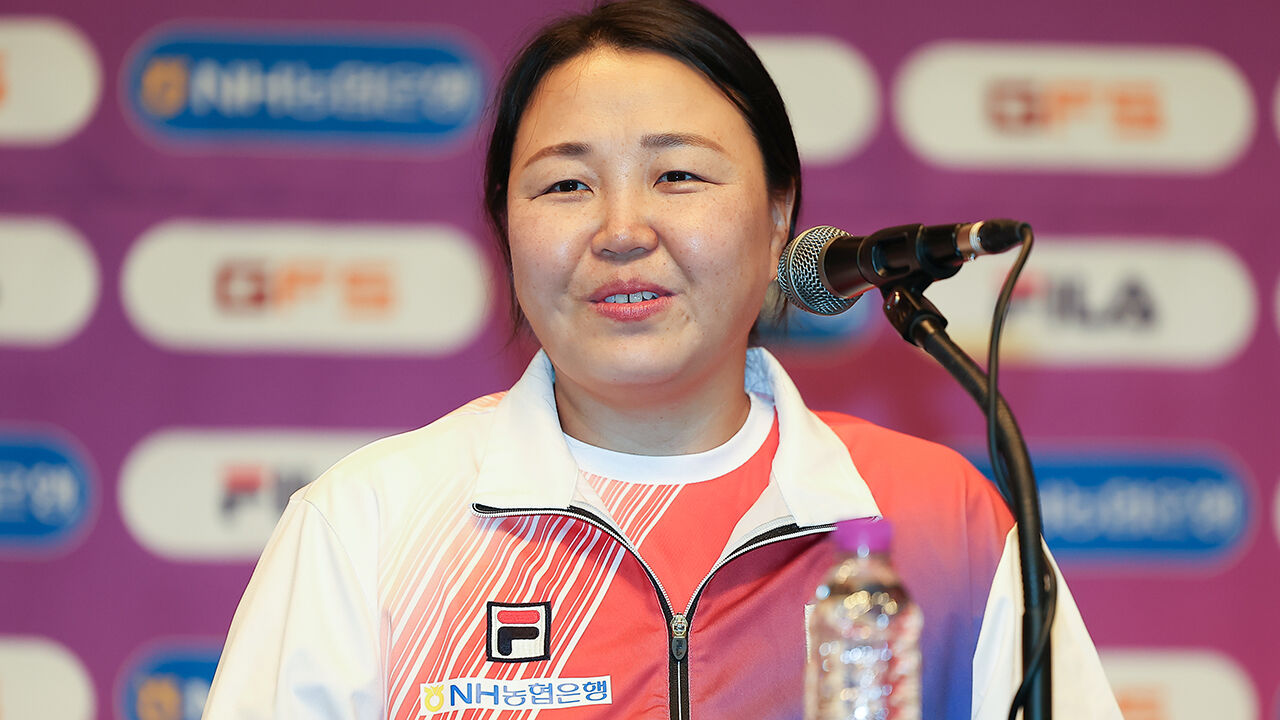 Shooting national team member Lee Bo-na speaks at the media day for the 20th Aichi-Nagoya Asian Games held at the Jincheon National Training Center in Chungcheongbuk-do on the 10th of last month.
