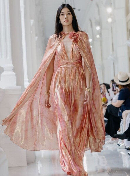 Hong Kong women's volleyball setter Chim Wing-lam walking the Chanel fashion show (Photo: captured from Chim Wing-lam's social media, Yonhap News)