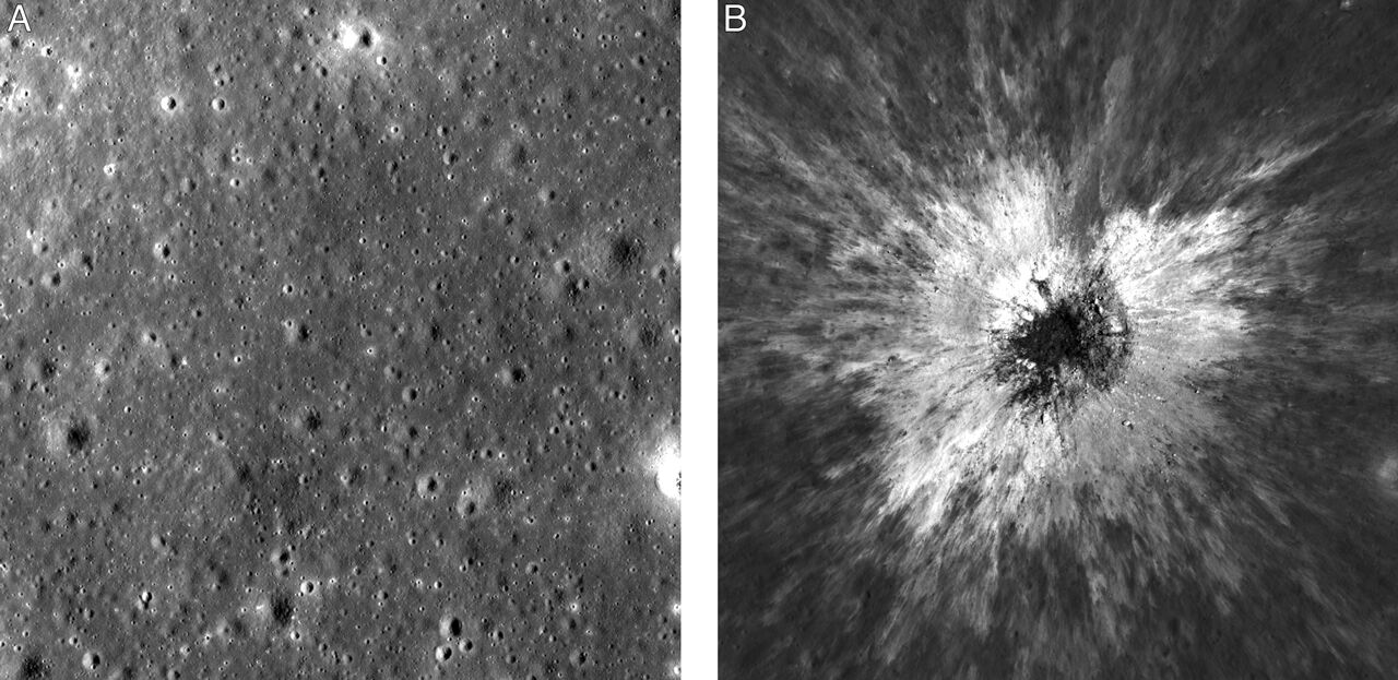 Newly discovered crater on the moon (Photo: NASA/AP, Yonhap News)