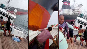 Ship Tips Over After Collision Despite Warning Horns