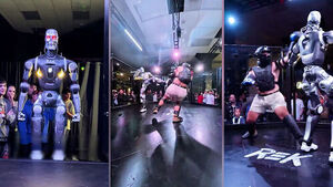 A Front Kick from a 180cm Robot: Human vs. Terminator, Who Won?