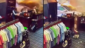 Car Crashes Through Wall, Leaving Store in Chaos