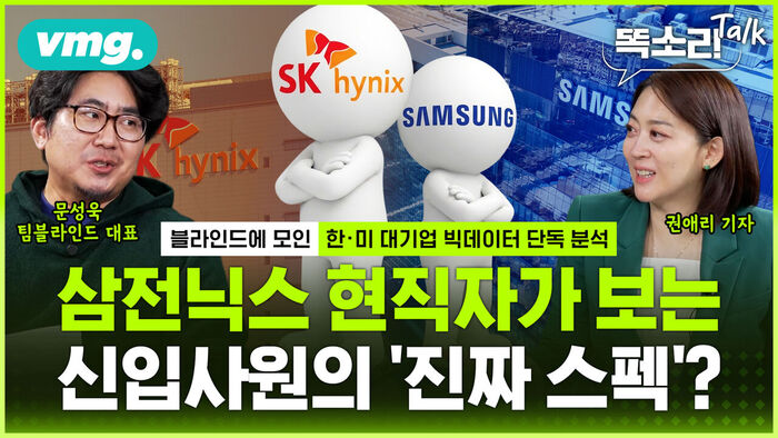 [똑소리톡] 삼성전자&middot;SK하이닉스 현직자들이 원하는 신입의 ‘진짜 스펙’.. ‘퇴사 트리거’까지 데이터로 해부 | 블라인드 AI