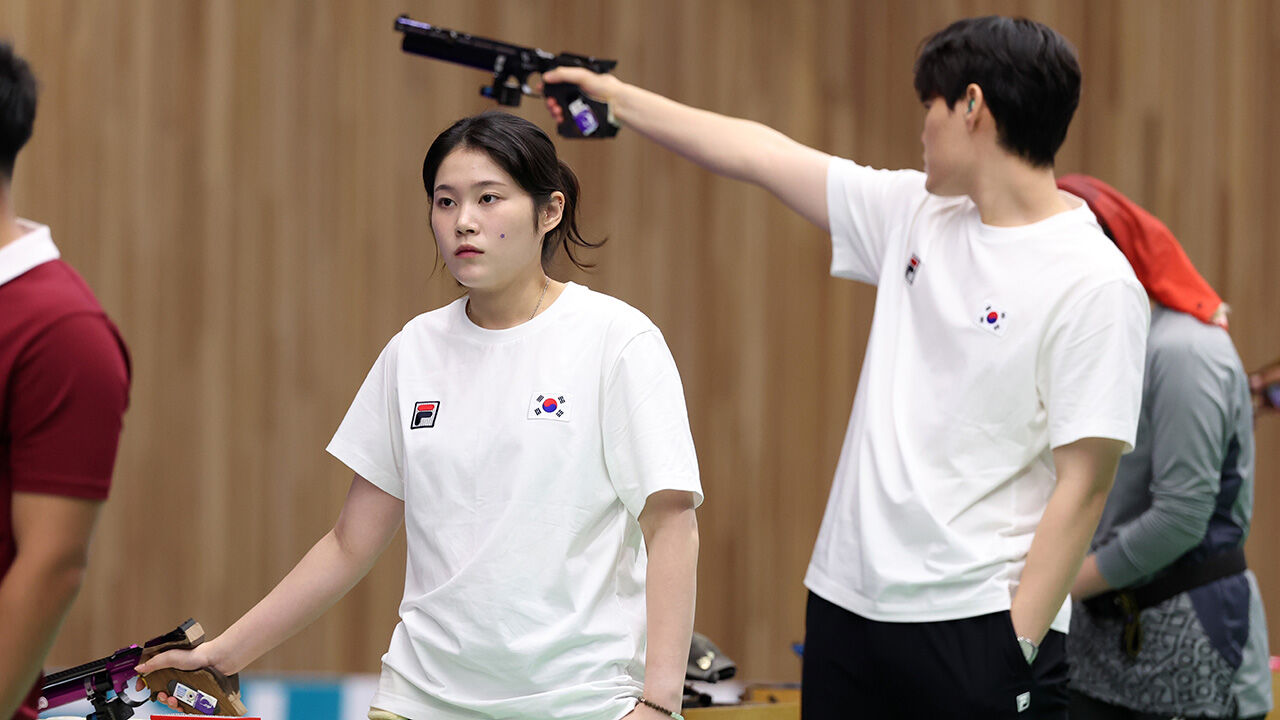 한국 사격, 남자 50ｍ 소총 3자세 단체전 동메달…2회 연속 입상
