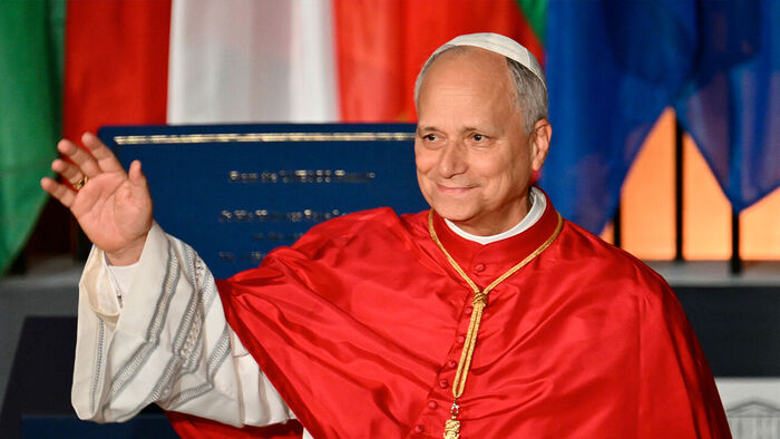 Pope Leo XIV visiting the UNESCO headquarters in Paris
