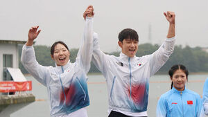 Canoeists Choi Min-gyu and Sun Min-ju Win Silver in Mixed Kayak Double 500m