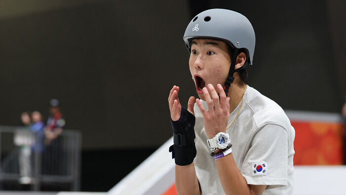 [속보] 강준이, 아시안게임 스케이트보드 '금빛 트릭'&hellip;한국 사상 첫 금메달