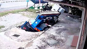 Not a Sinkhole... Why a Truck Was Sucked Into the Road
