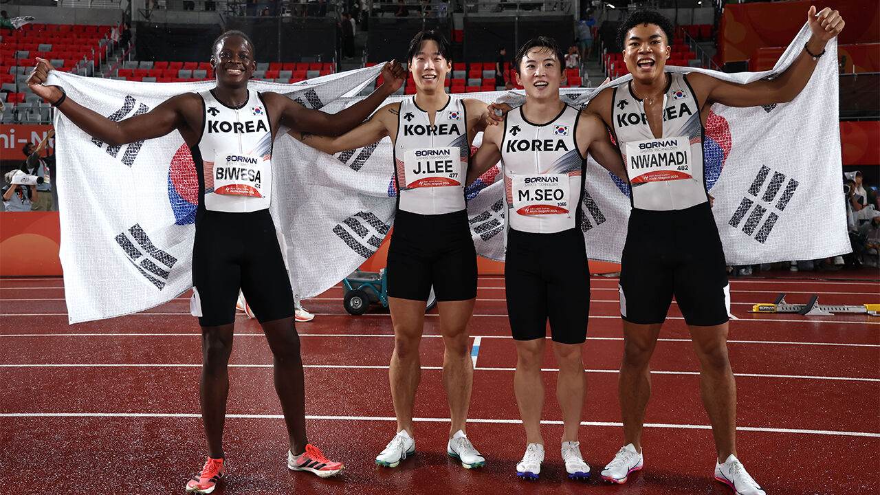 육상 남자 400m 계주, 마지막까지 판정 논란…동메달 뺏길 뻔했다