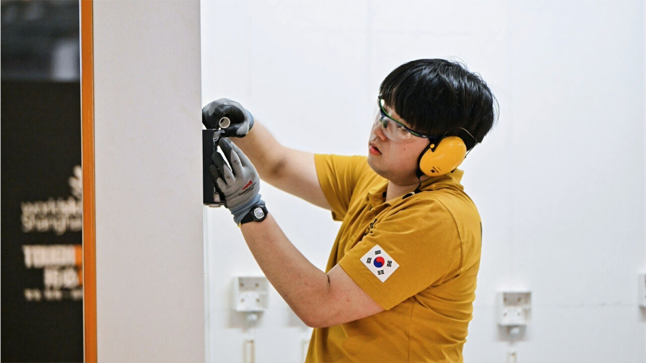 상하이 기능올림픽 인터뷰 모습