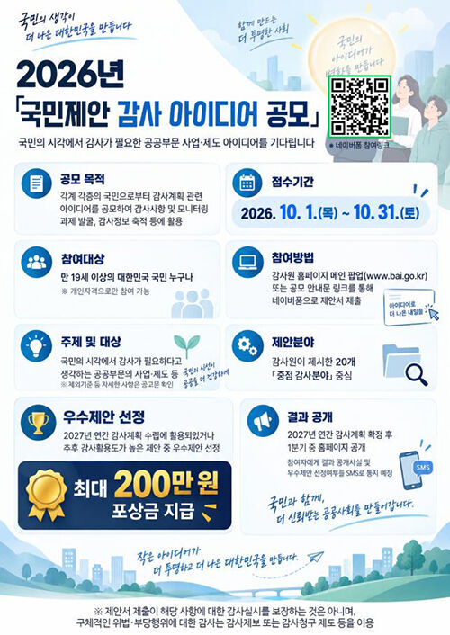 공모 인포그래픽 (사진=감사원 제공, 연합뉴스)
