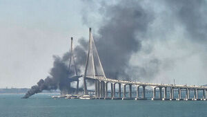 Fire Breaks Out on Ship Near Incheon Bridge; Three Rescued