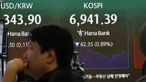 KOSPI Falls Back Below 7,000 Mark After One Day... KOSDAQ Rises Nearly 3%