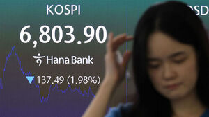 KOSPI Drops Near 6,800 on Rising US Yields, Samsung Electronics Earnings Caution