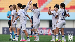 골 세리머니 하는 수원FC 위민 선수들 (사진=대한축구협회 제공, 연합뉴스)