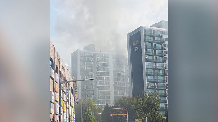 Fire at an apartment in Gwanak-gu, Seoul