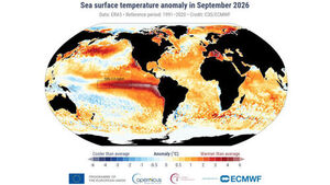Sea Surface Temperature in El Niño Reference Zone Hits Record High Last Month