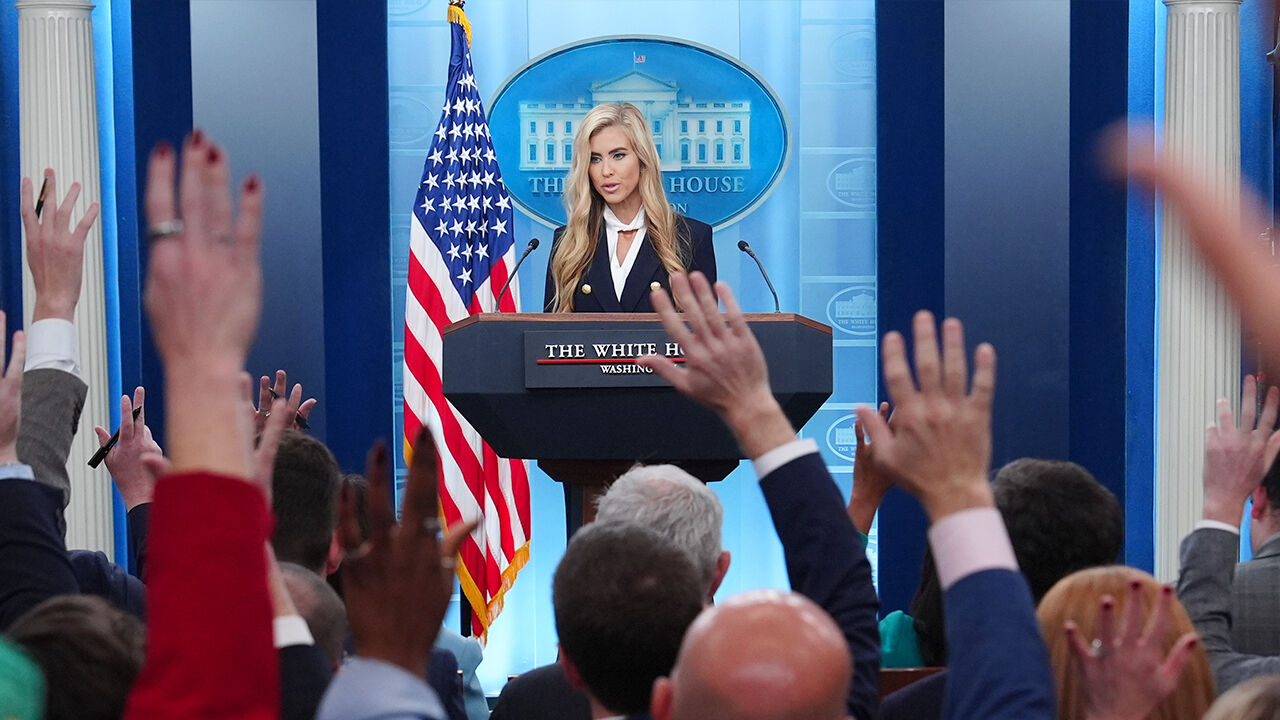 Newly appointed White House Press Secretary Katie Zachariah during her first briefing (Photo: AP, Yonhap News)