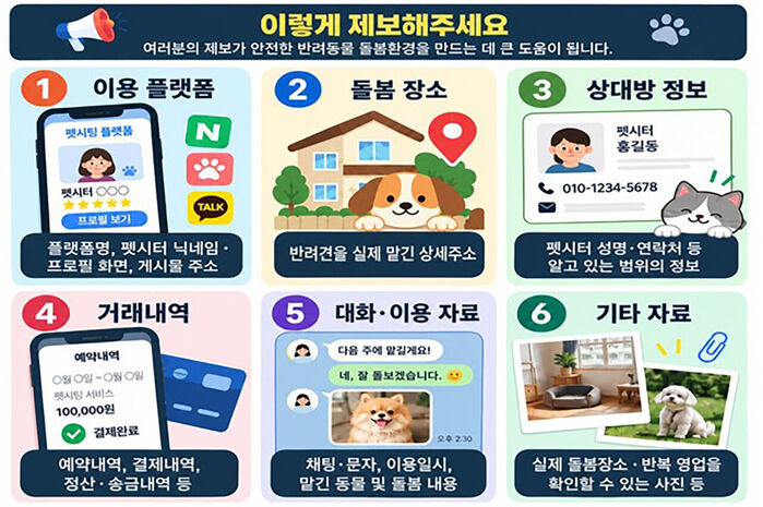 Poster for crackdown and reporting on unregistered pet sitting operations (Photo provided by Seoul Metropolitan Government, Yonhap News)