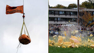 Why Destroy a Carefully Grown Pumpkin... Crushed to Pieces in a Loud Crash