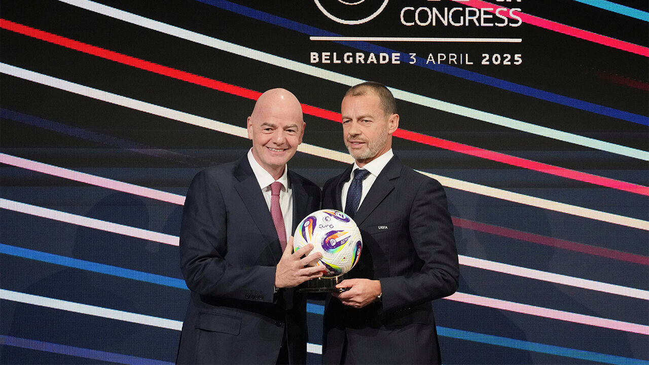 FIFA President Gianni Infantino and UEFA President Aleksander Ceferin