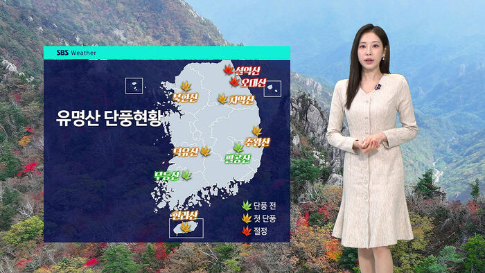 [날씨] 일교차 큰 가을 날씨&hellip;첫 단풍 '활짝'