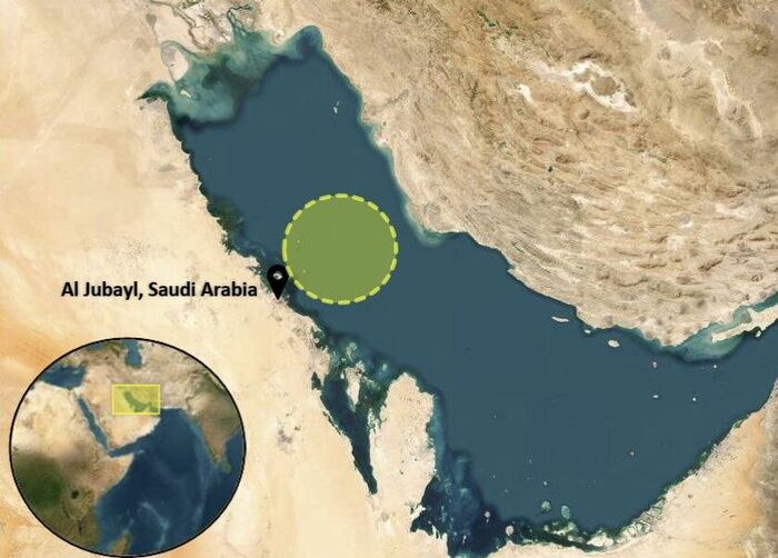 Location of the oil tanker attacked off the coast of Saudi Arabia (Photo: Captured from UKMTO report, Yonhap News)