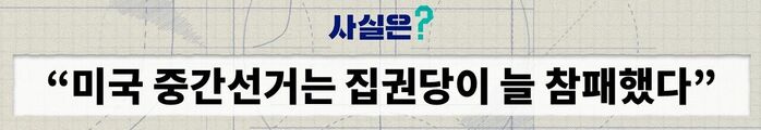 팩트체크 사실은 미국 중간선거 집권당 무덤