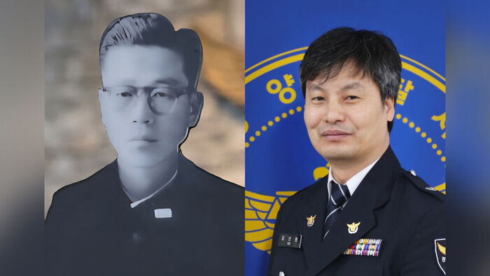 Late Senior Inspector Shim Yeon-su (left) and late Inspector Kim Sun-hyun, selected as 'Police Heroes of 2026'