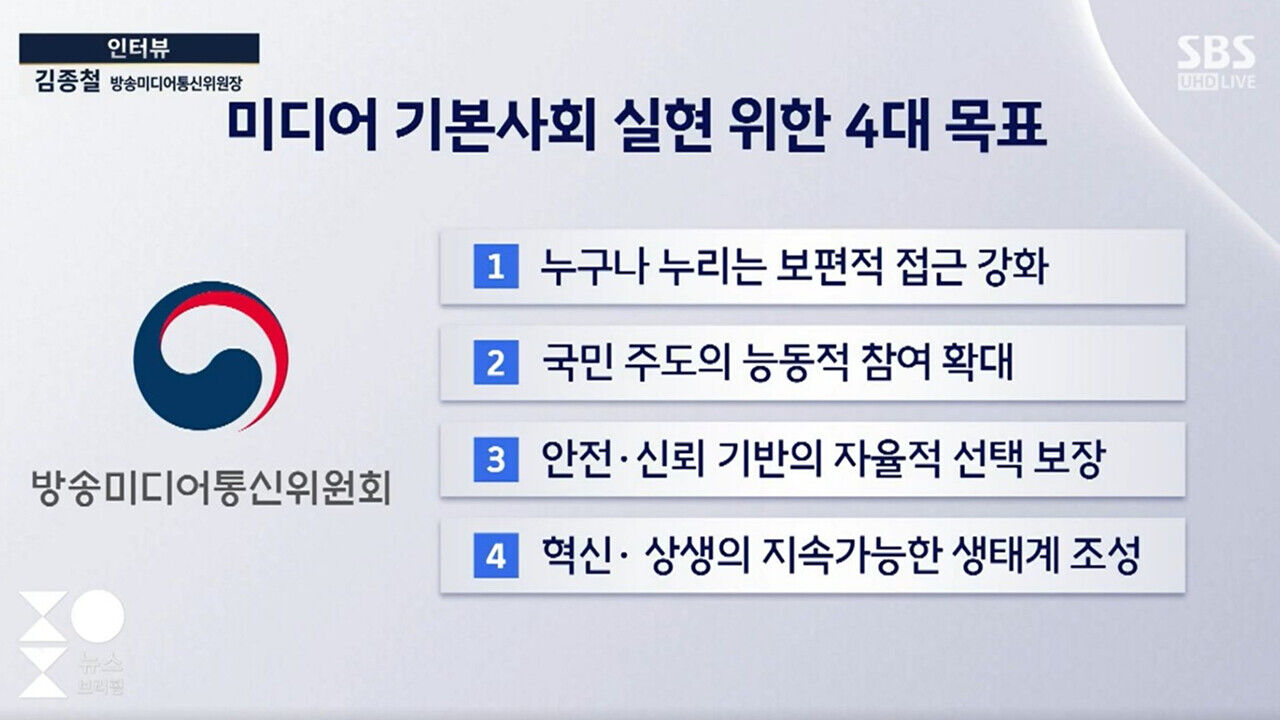 김종철 방송미디어통신위원장