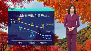 [날씨] 찬 바람 불며 기온 뚝&hellip;서해안&middot;영남해안 강풍 주의