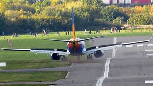 Wobbling Off the Runway: Passenger Plane Pushed Aside by Strong Winds