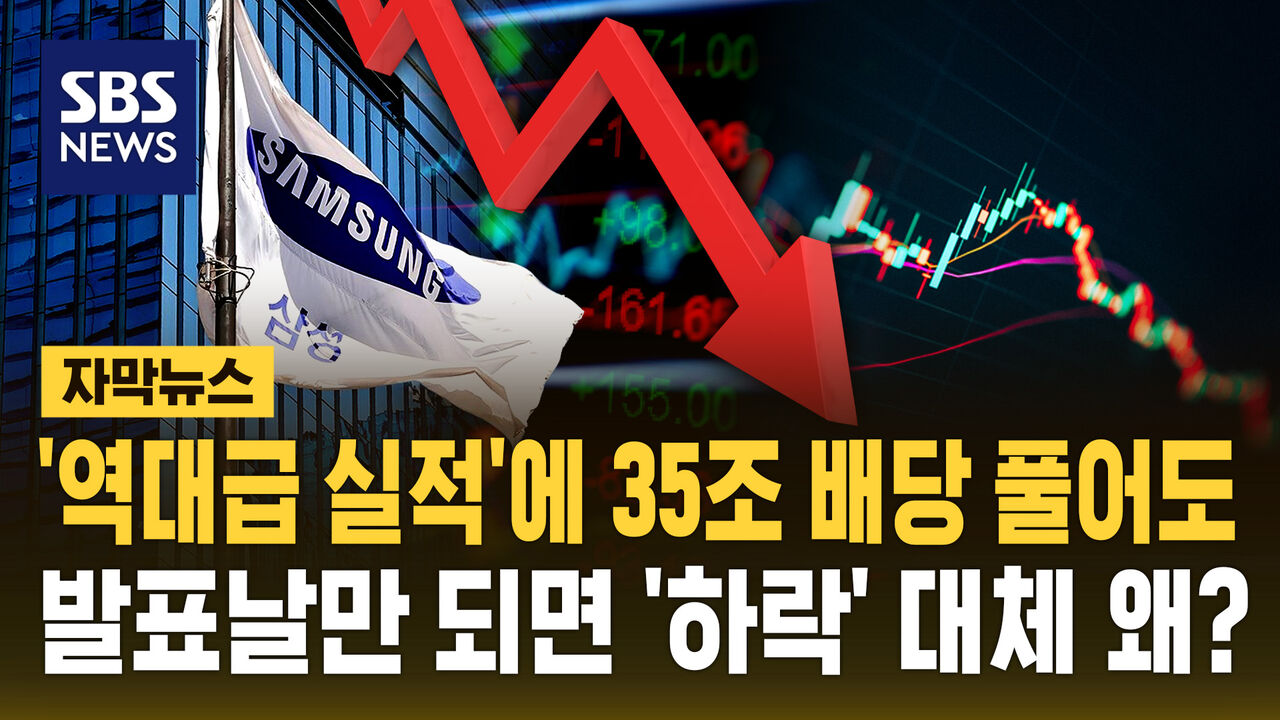 [자막뉴스] 역대급 실적에 35조 배당 풀어도…발표날만 되면 '하락' 대체 왜?