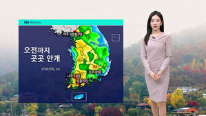 오전까지 곳곳 안개 날씨 화면을 설명하는 기상캐스터