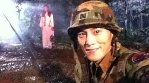 김재우, 셀카에 소복 입은 귀신 등장? '오싹'