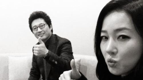 엄지원-박신양, 분위기 있는 흑백 투샷 '선남선녀네'