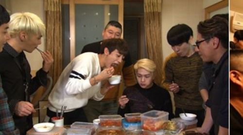 '맨친' 샤이니, 강호동 능가 폭풍 먹방.."한 입만 더 먹겠다"